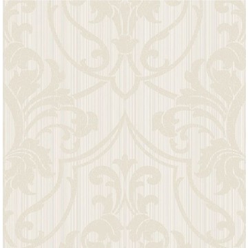 St Petersburg Damask Parchment on White 88/8036