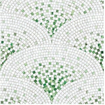 Green Art Deco Mosaic 8888-88 (paneeli)