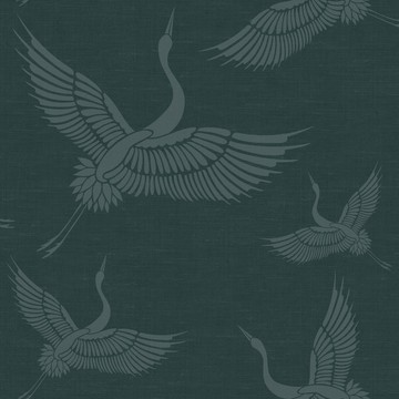 Natural Fabrics Cranes 351-347 759