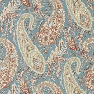 Cashmere Paisley Teal/Spice 216322