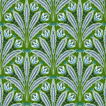 Attingham Cobalt/Green W0193-01