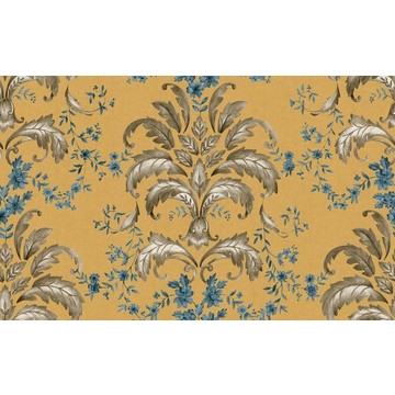French Damask Mustard D00139