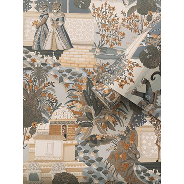 91801-Jal-Mahal-Navy-Orange wave