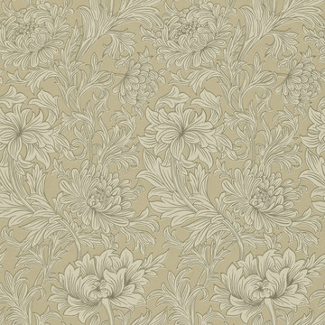 Chrysanthemum Toile Ivory/Gold DMOWCH103