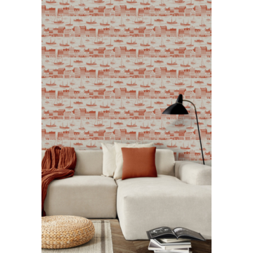 postcard orange-room