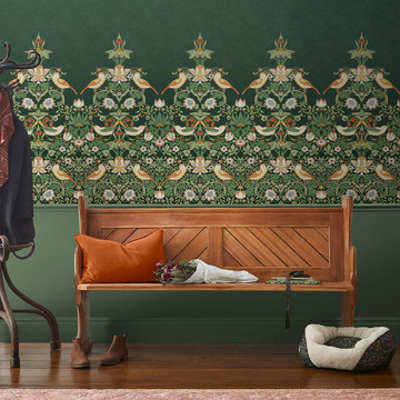 STRAWBERRY THIEF GREEN MURAL 2