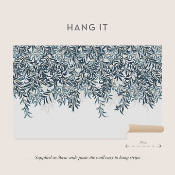 WILLOW BOUGH BLUE BESPOKE MURAL info