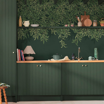 WILLOW BOUGH DEEP GREEN BESPOKE MURAL 2