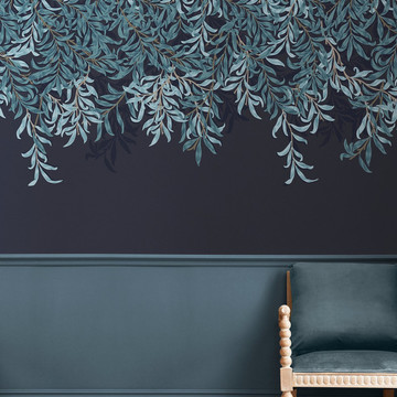 WILLOW BOUGH NAVY BESPOKE MURAL 2