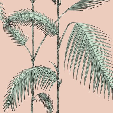 Palm Leaves Alabaster Pink+Mint 112/2005